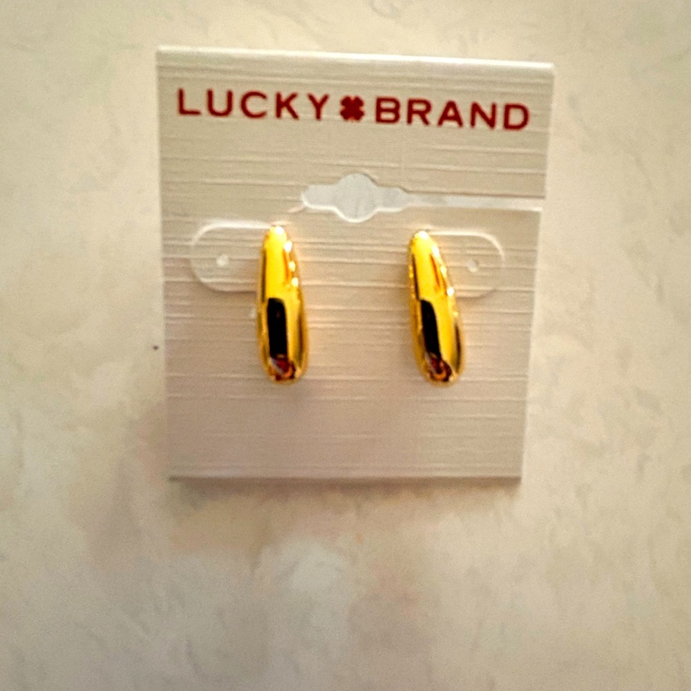 Lucky Brand teardrop gold earrings